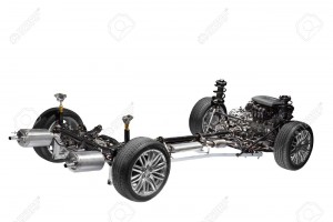 12695757-Car-chassis-with-engine-Image-of-car-chassis-with-engine-isolated--Stock-Photo